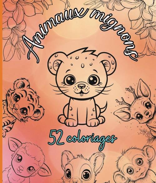 Couverture de 52 coloriages Animaux mignons